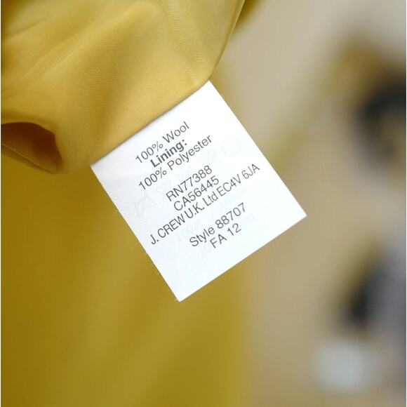 J.Crew No. 2 Mustard Wool Pencil Skirt | Fall Prep Chic Office Capsule Classic - Picture 8 of 13